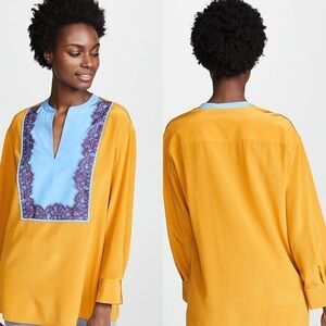 Tory Burch Claire Silk Tunic Lace detail